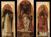 Sts Dominic, Augustin, and Lawrence, Bartolomeo Vivarini